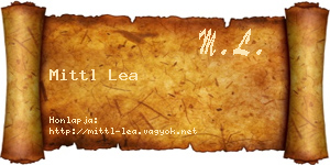 Mittl Lea névjegykártya